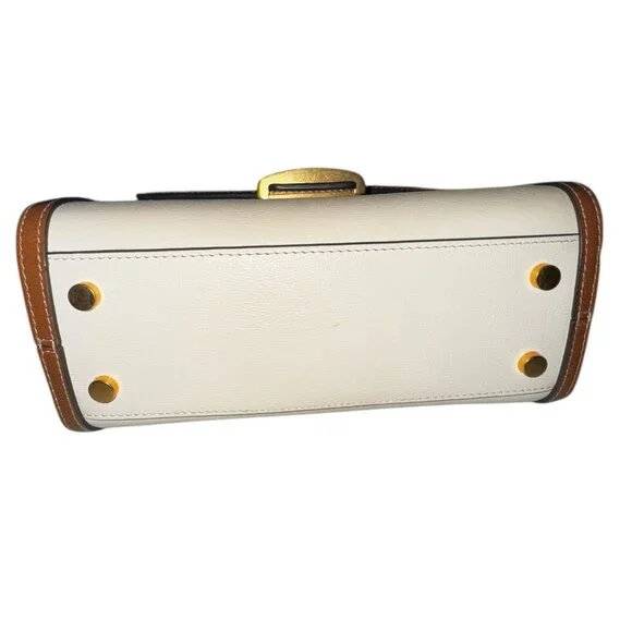 Like new! Kate Spade Colorblocked Small Top Handle Bag in Halo White - Picture 4 of 12